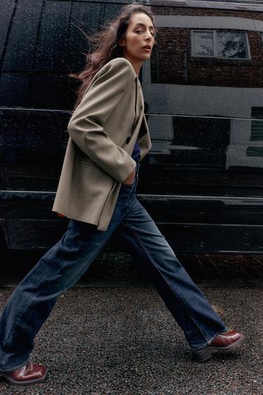 JEANS Z.04 STRAIGHT FULL LENGTH HIGH-WAIST - Blue by Zara