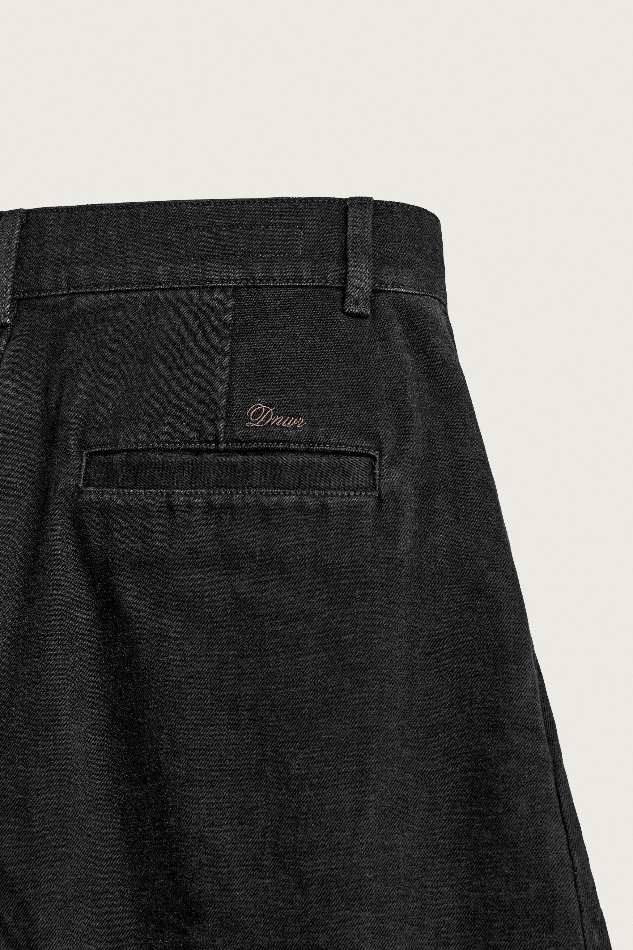 BRUSHED DENIM WIDE-FIT PANTS