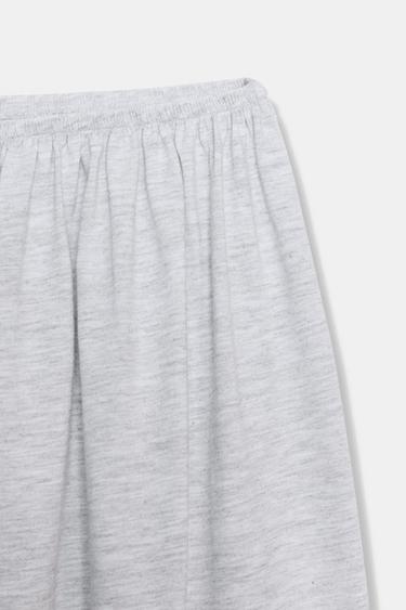 CROPPED SAROUEL TROUSERS - Grey marl by Zara - Image 3