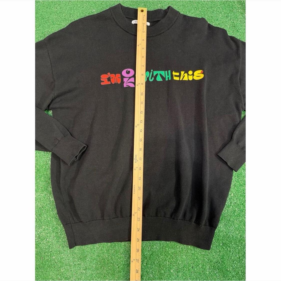 TEXT PRINT KNIT SWEATSHIRT - Image 3