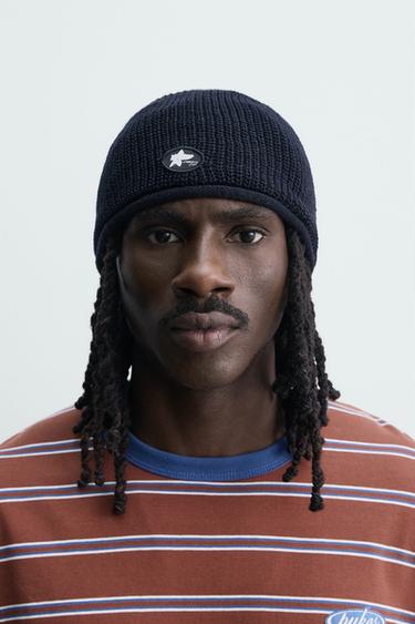 GORRO PUNTO 100% LIÑO PUKAS SURF X ZARA - Mariño de Zara - Imaxe 0
