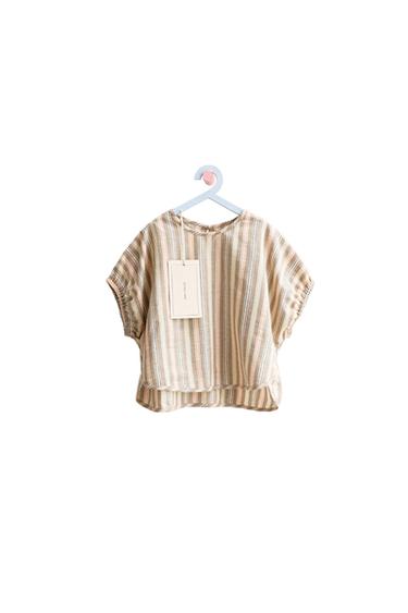ZARA TIMELESS - BLUSA RAYAS - Tostado de Zara
