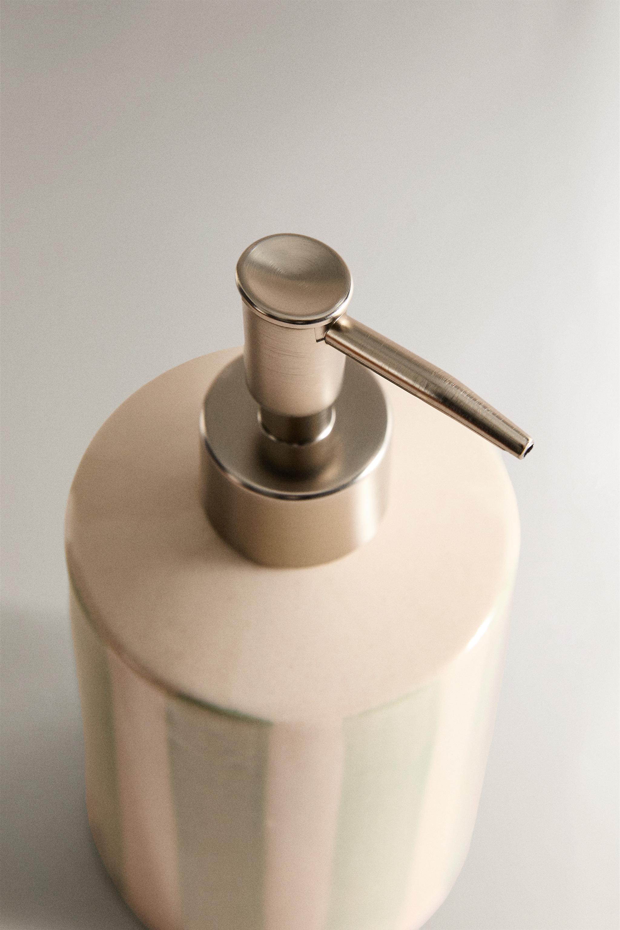 STRIPED CERAMIC SOAP DISPENSER