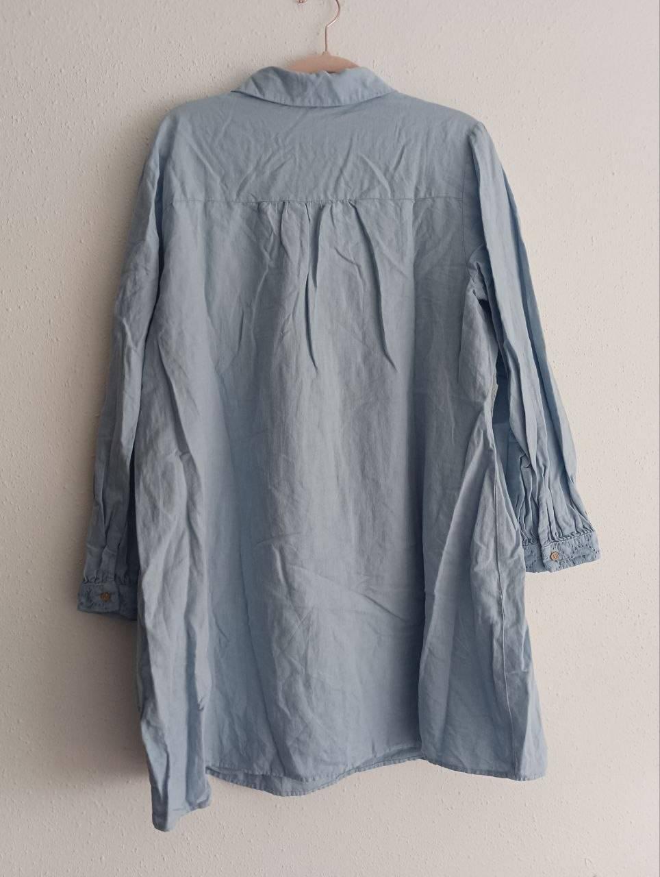 LINEN BLEND SHORT EMBROIDERED DRESS - Image 7