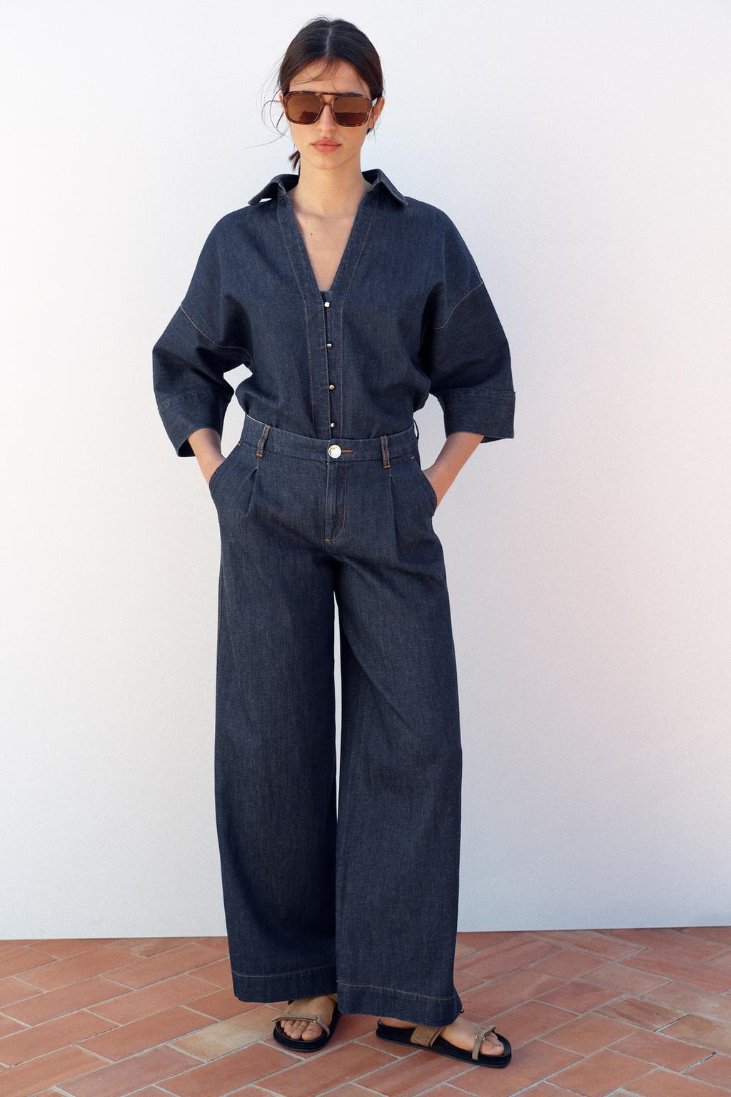 Thumbnail image for بنطلون WIDE LEG بخصر عال وكسرات