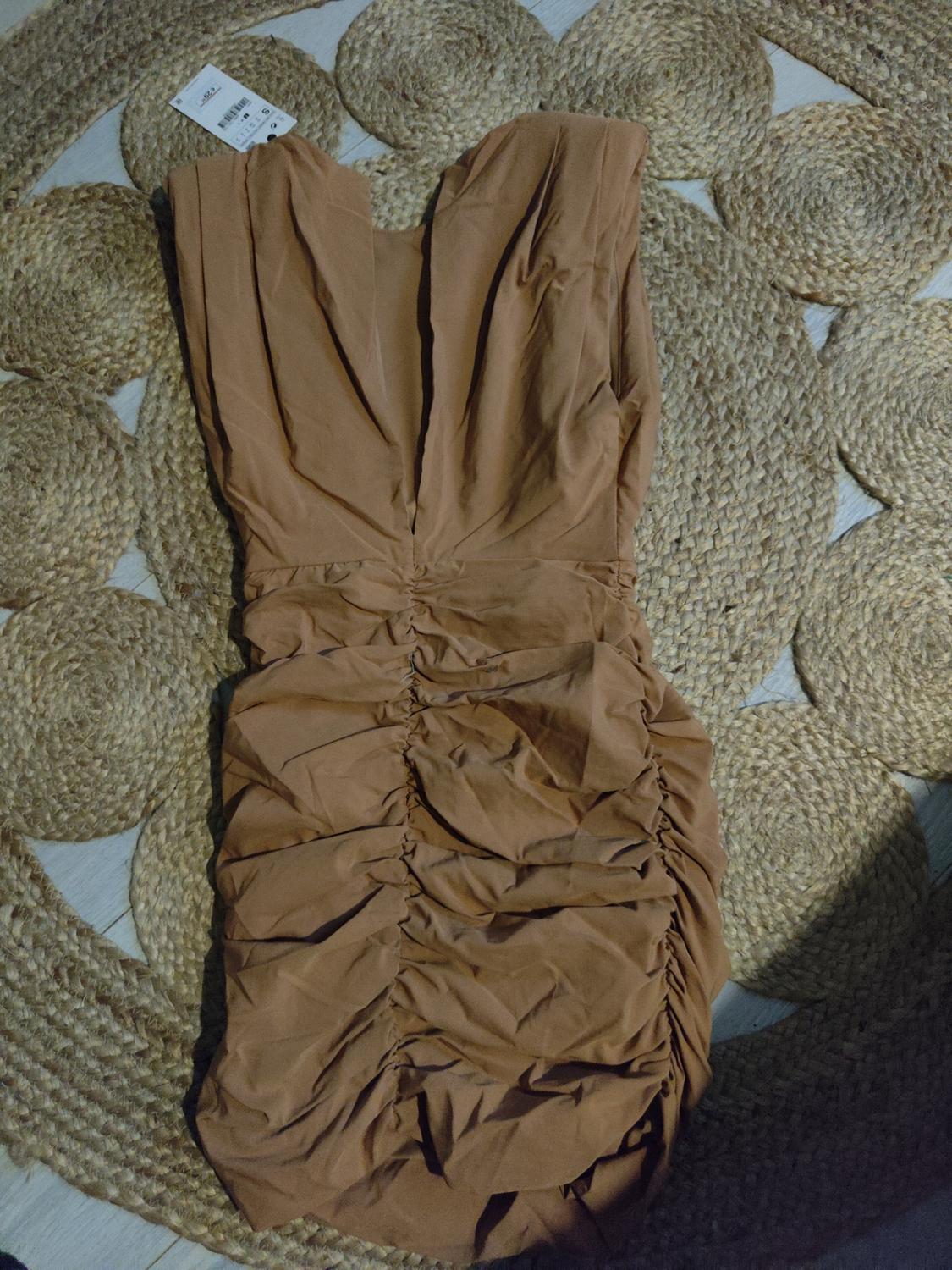 DRAPED DRESS WITH SHOULDER PADS - Image 2