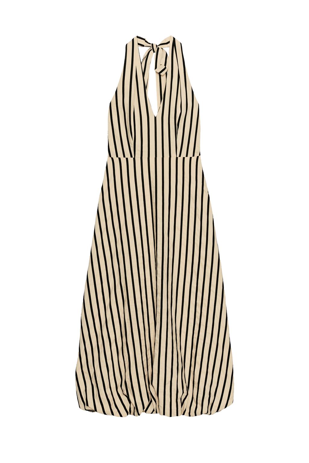 STRIPED BUBBLE MIDI DRESS - image 3
