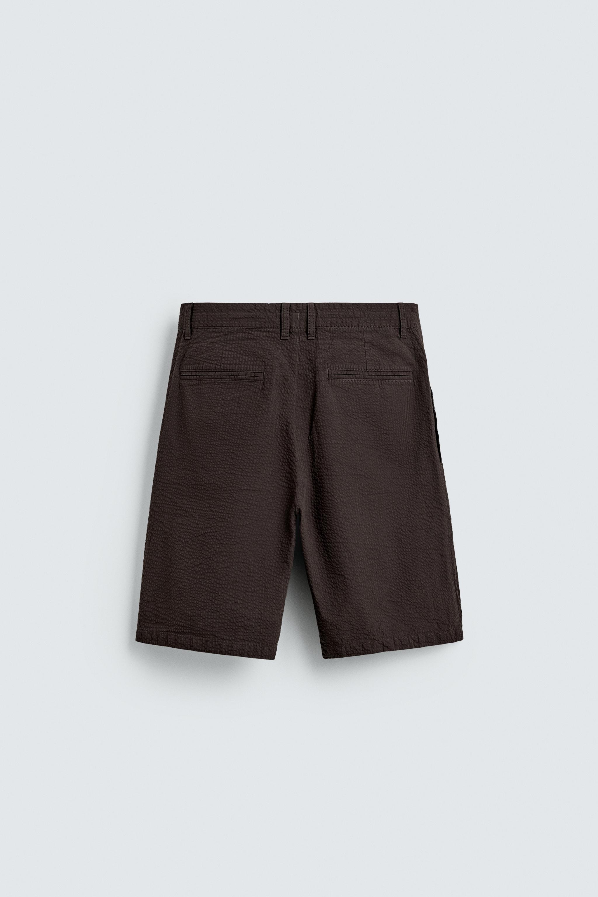 REGULAR FIT SEERSUCKER SHORTS