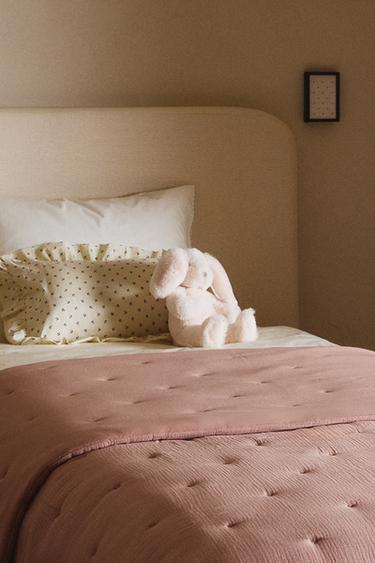 KIDS' PLAIN MUSLIN BEDSPREAD - Pink by Zara
