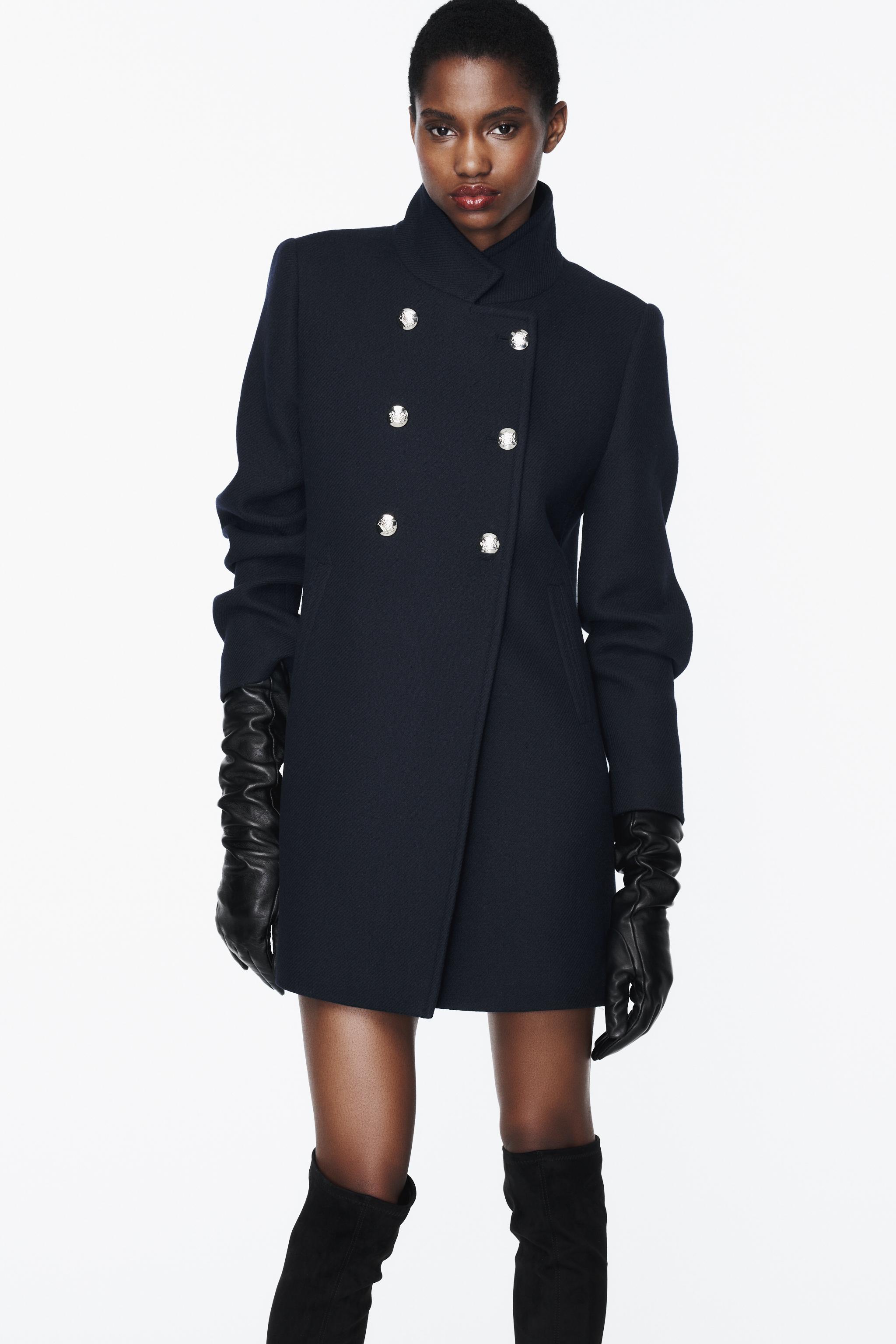 Military coat womens clearance zara