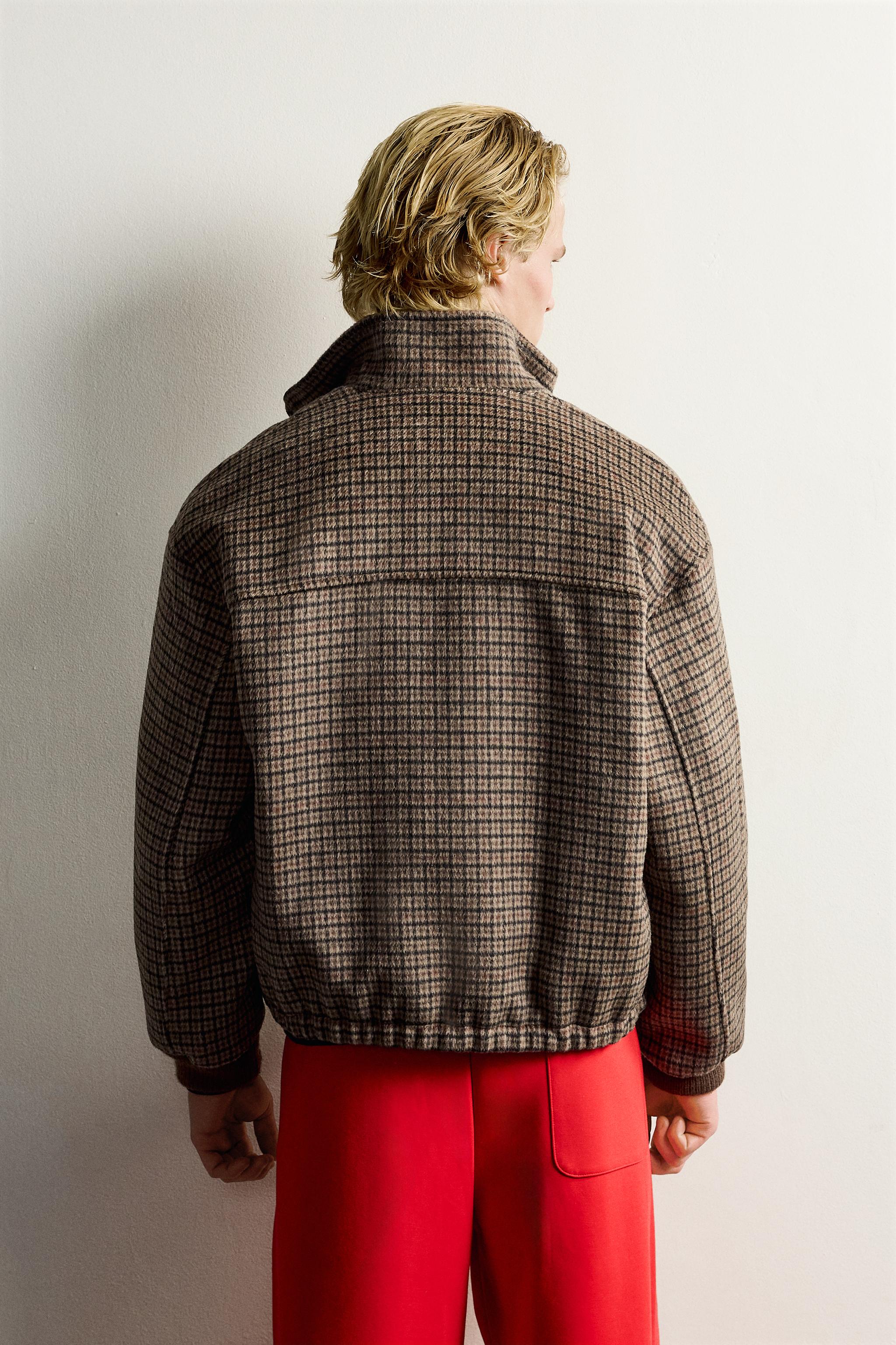 Blouson matelassé à carreaux