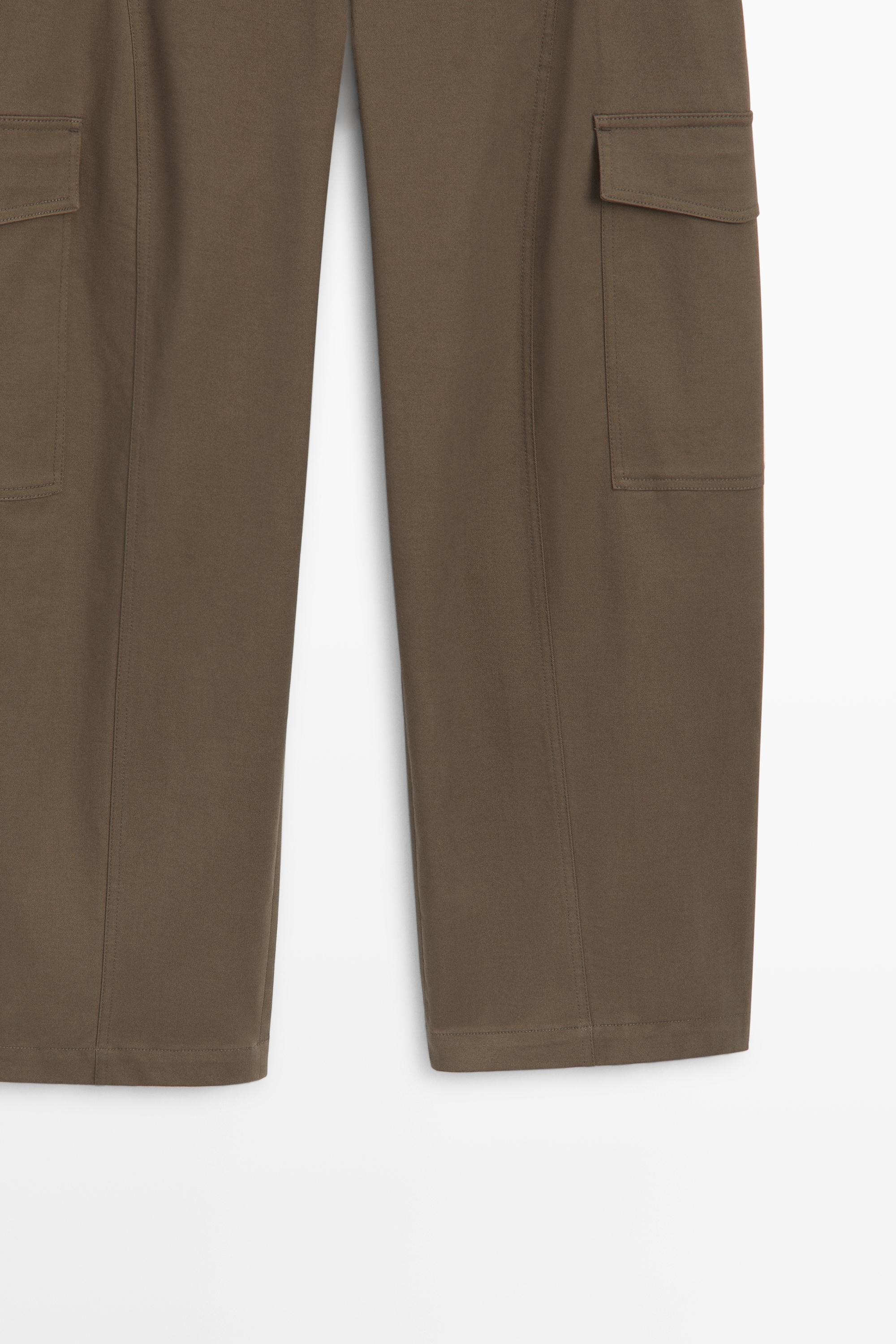 Pantalon cargo en coton mélangé