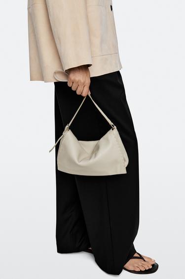 Bolso bandolera detalle pespunte piel napa -  de Zara - Imagen 0
