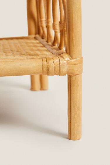 RATTAN BEDSIDE TABLE - Light beige by Zara - Image 5