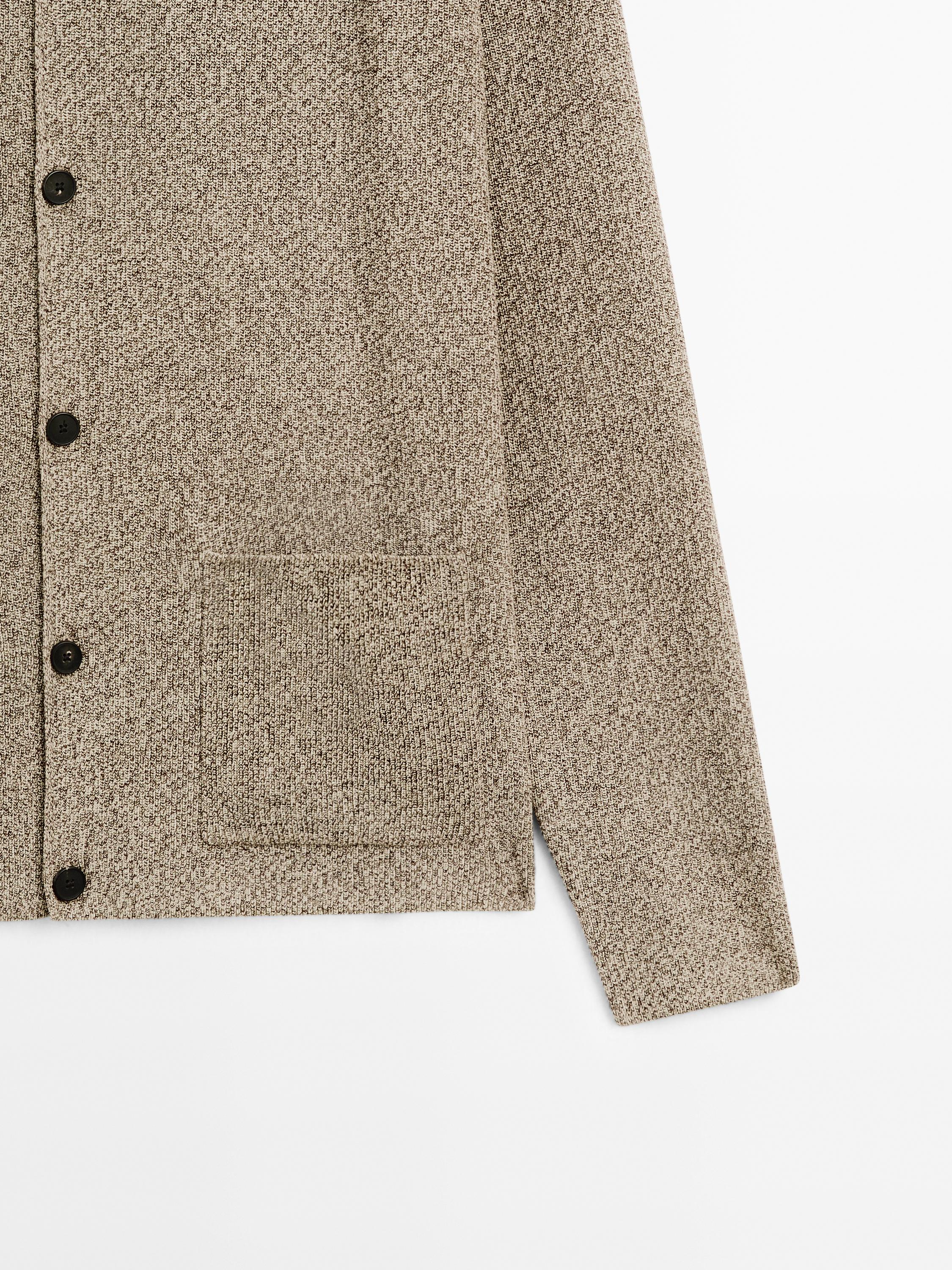 Cardigan en maille moulinée 100 % coton