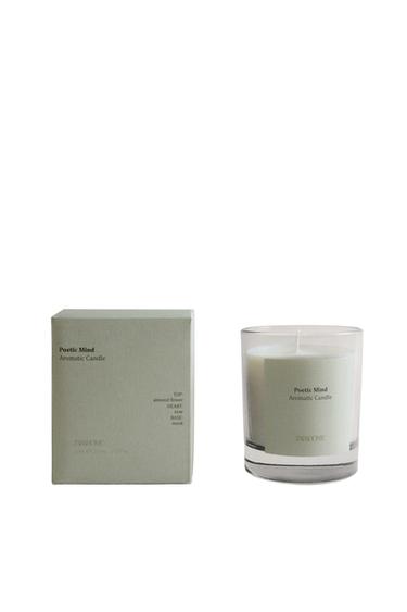 (200 G) BOUGIE PARFUMÉE POETIC MIND - Rose poudré de Zara