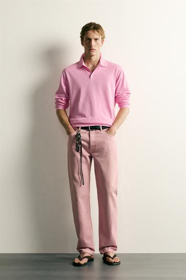 POLO PUNTO RELAXED FIT - Rosa vigoré de Zara - Imagen 0