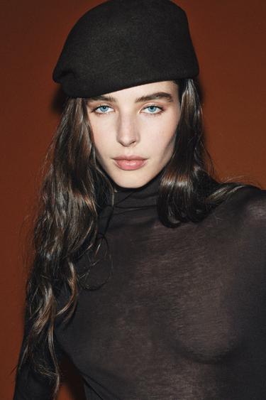 T-SHIRT EN COTON SUPIMA® - Marron de Zara - Image 3