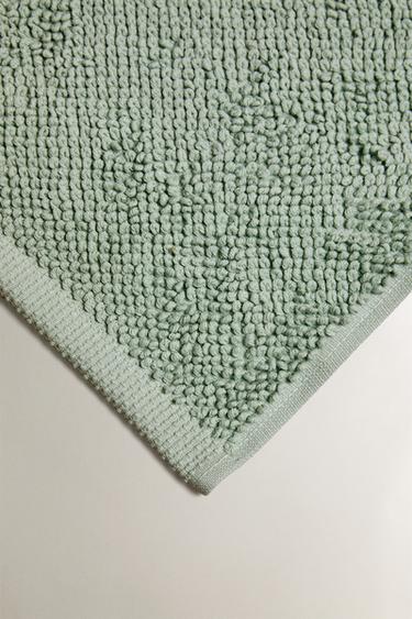 Zara PLAIN NON-SLIP BATH MAT - Green / Blue