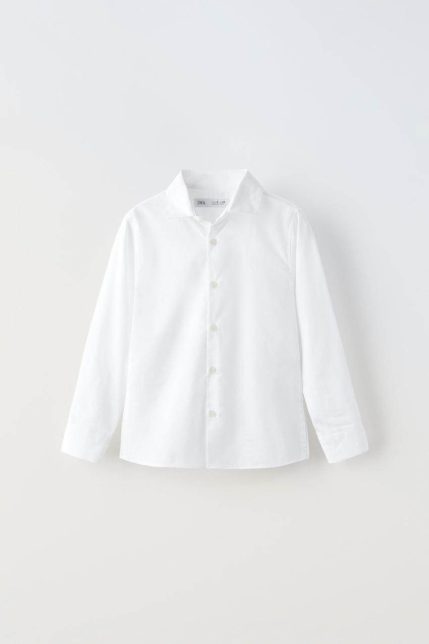 コットンシャツワンピース - ホワイト | ZARA Japan / 日本