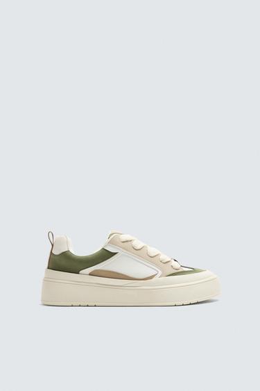 TÊNIS COM VOLUME E CADARÇO MAXI - Verde da Zara
