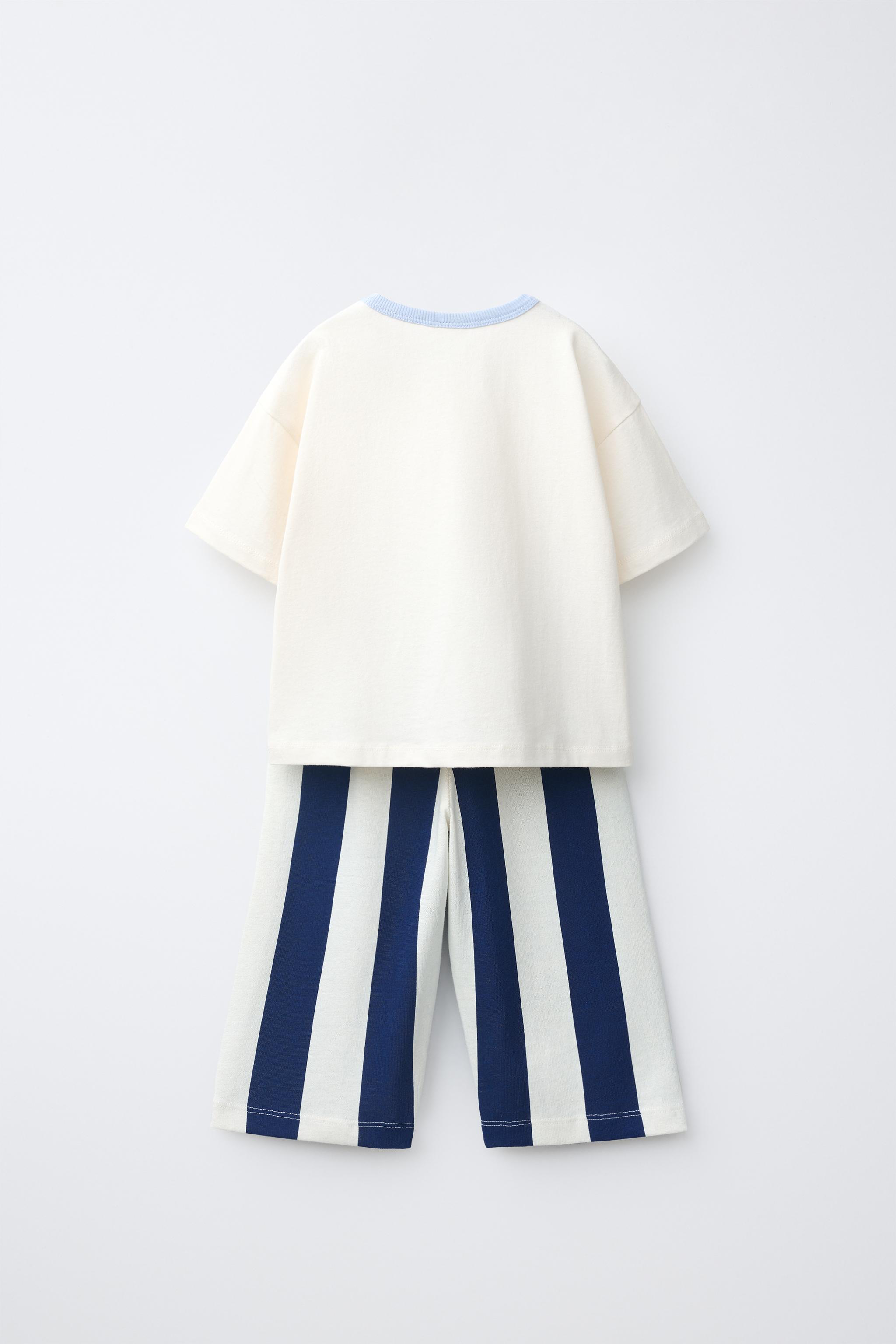 STRIPED T-SHIRT AND JOGGER SET