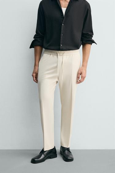 БРЮКИ-ДЖОГГЕРЫ КОМФОРТНОЙ ПОСАДКИ — СЛОНОВАЯ КОСТЬ от Zara