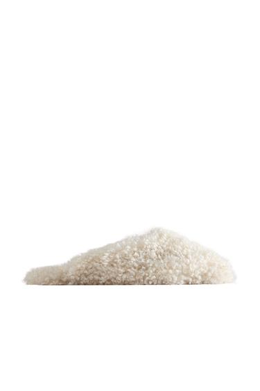 FAUX SHEARLING MULE SLIPPERS - Beige by Zara