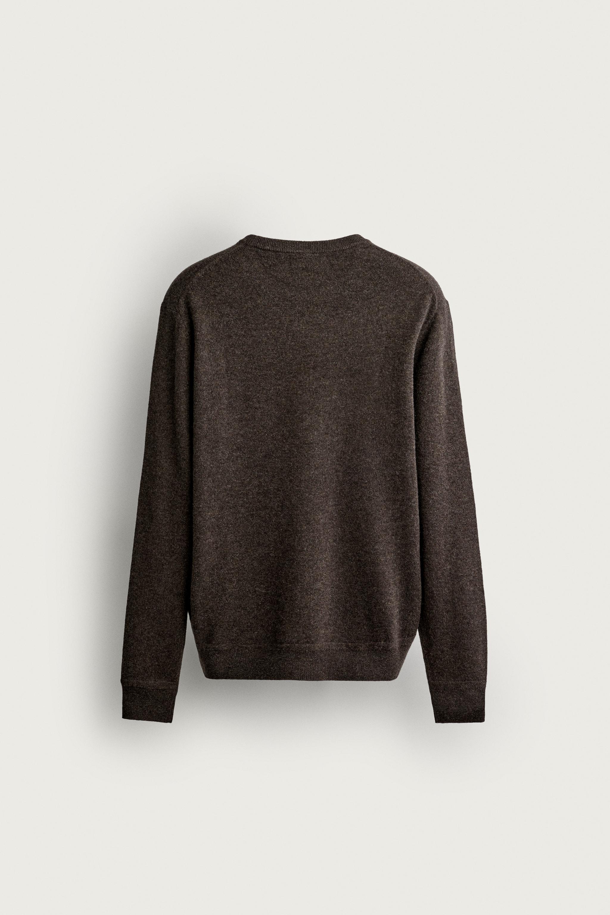 RELAXED FIT WOOL JUMPER — brown vigore