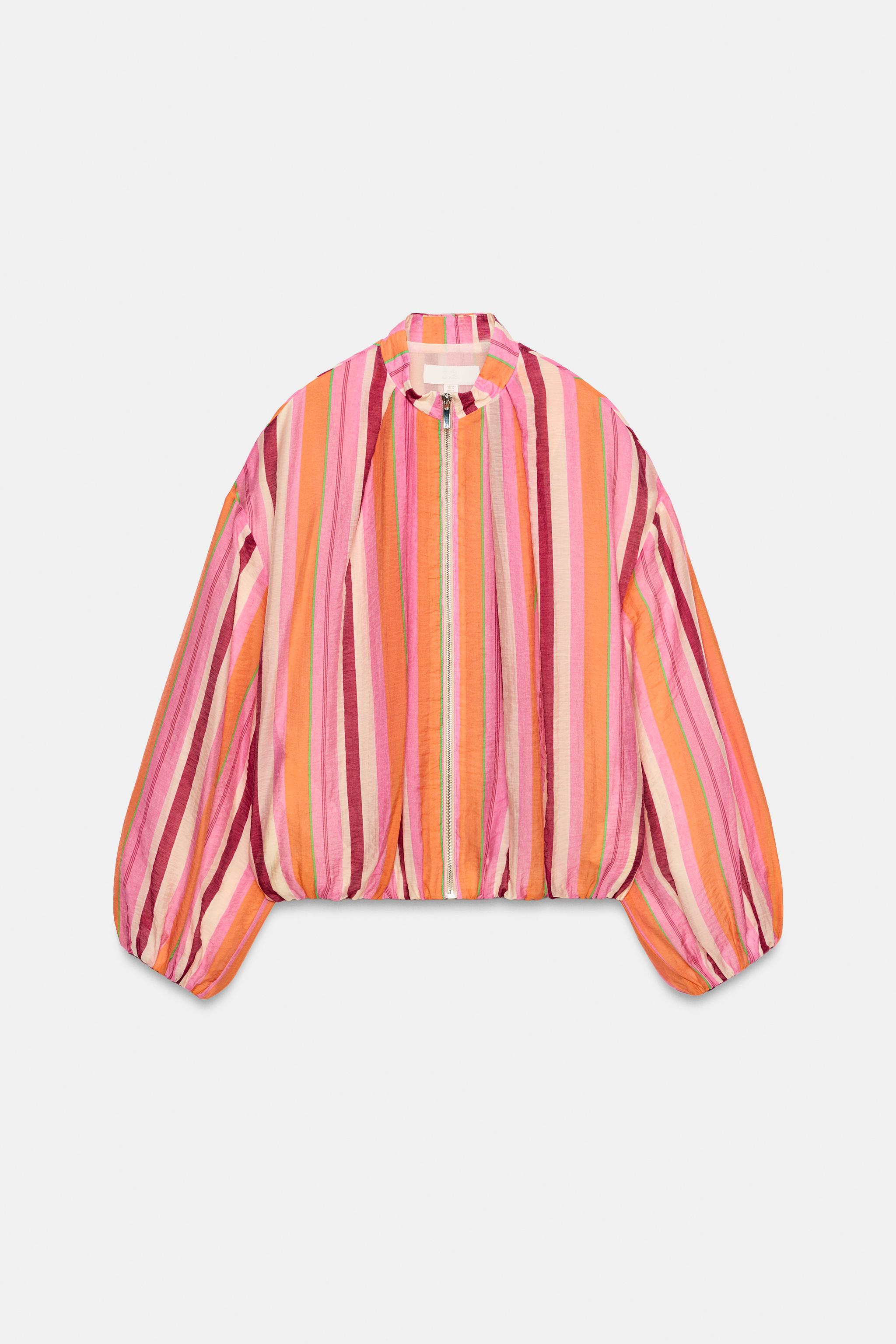 STRIPED BOMBER JACKET