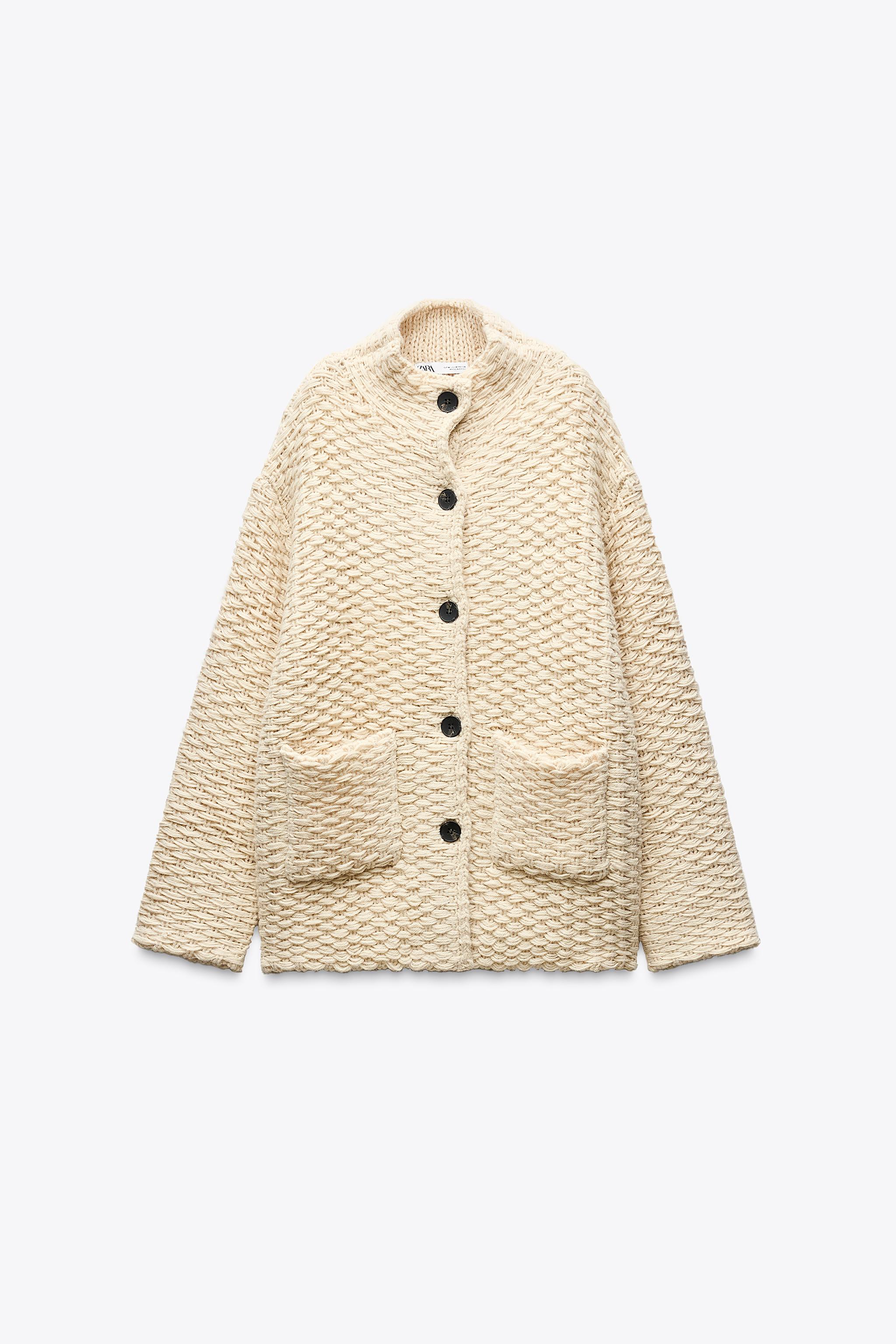 ハイネックニットコート - エクリュ | ZARA Japan / 日本