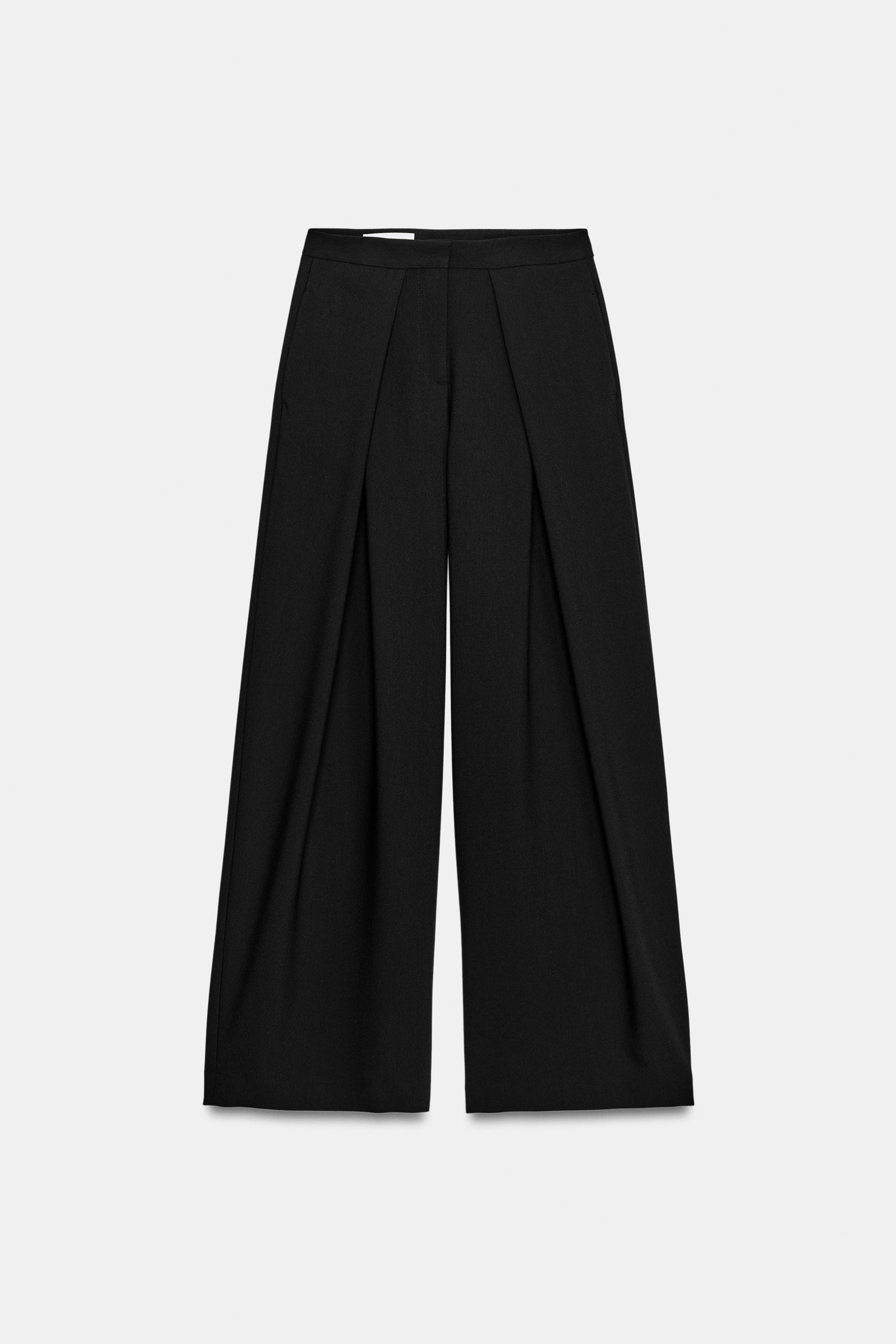 HIGH-WAISTED PLEATED PANTS