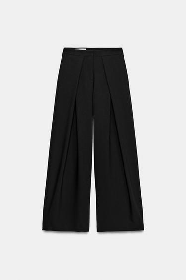 HIGH-WAIST DARTED TROUSERS SET - Black by Zara