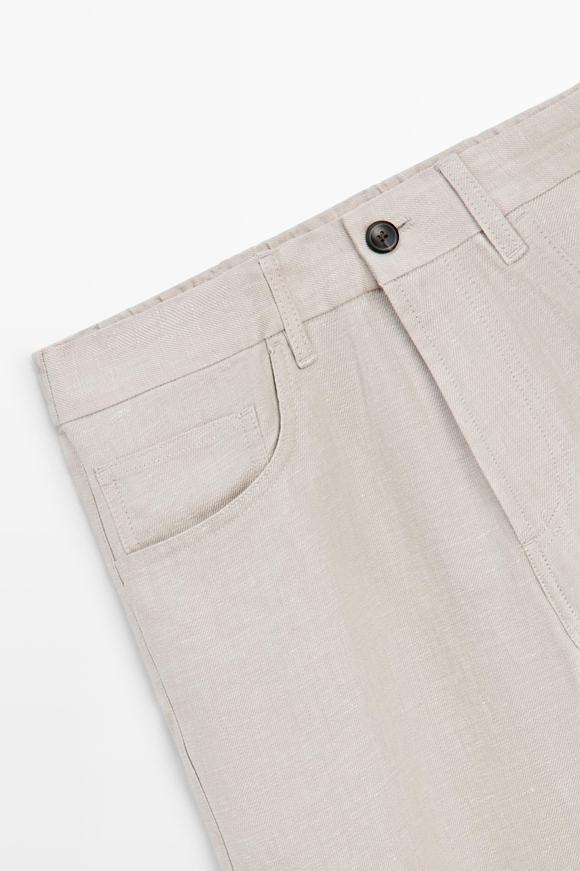 Wide-leg linen trousers