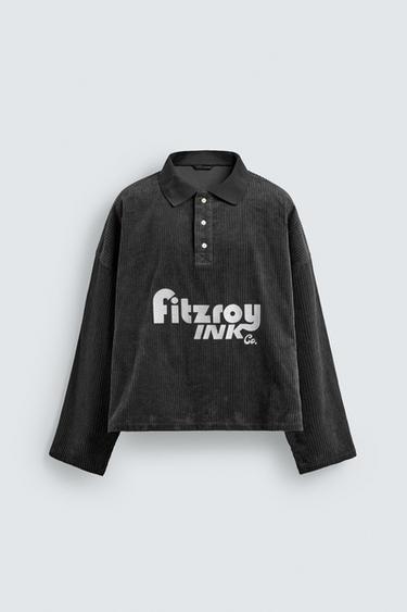 POLO PANA BORDADO - Gris antracita de Zara