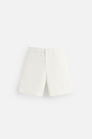 BERMUDA STRUCTURÉ CANVAS - Blanc cassé de Zara - Image 6