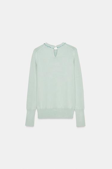 JEWEL KNIT SWEATER - Aquamarine by Zara - Image 5