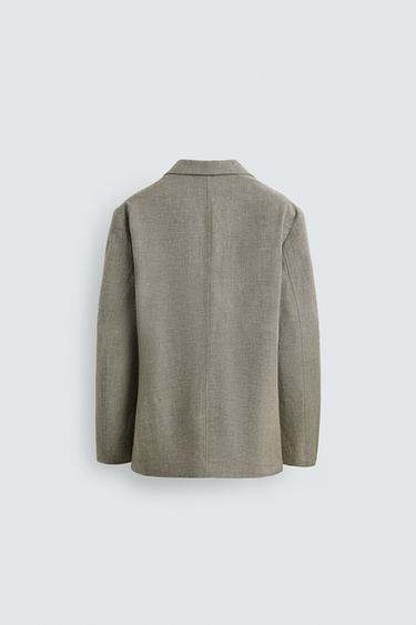 BLAZER DÉCONTRACTÉE STRUCTURÉE - Beige de Zara - Image 6