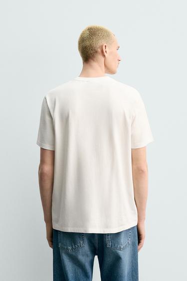 MEDIUM WEIGHT REGULAR FIT ORIGINS T-SHIRT - White by Zara