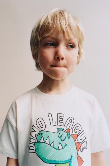 Zara PRINTED T-SHIRT - White