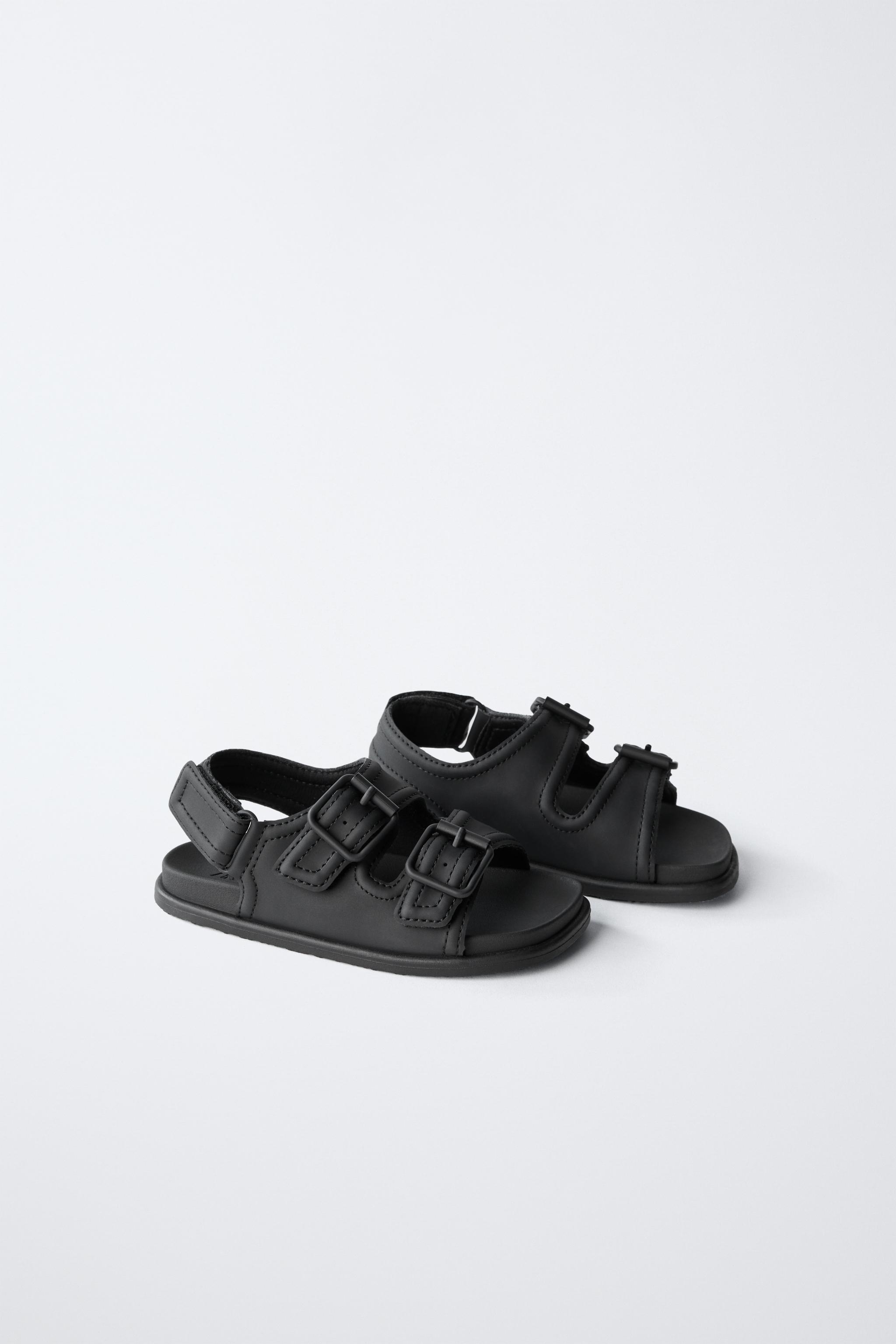 Sandalias Zara Home Calzado Hombre SANDALIA HEBILLAS Negro ZARA Mexico