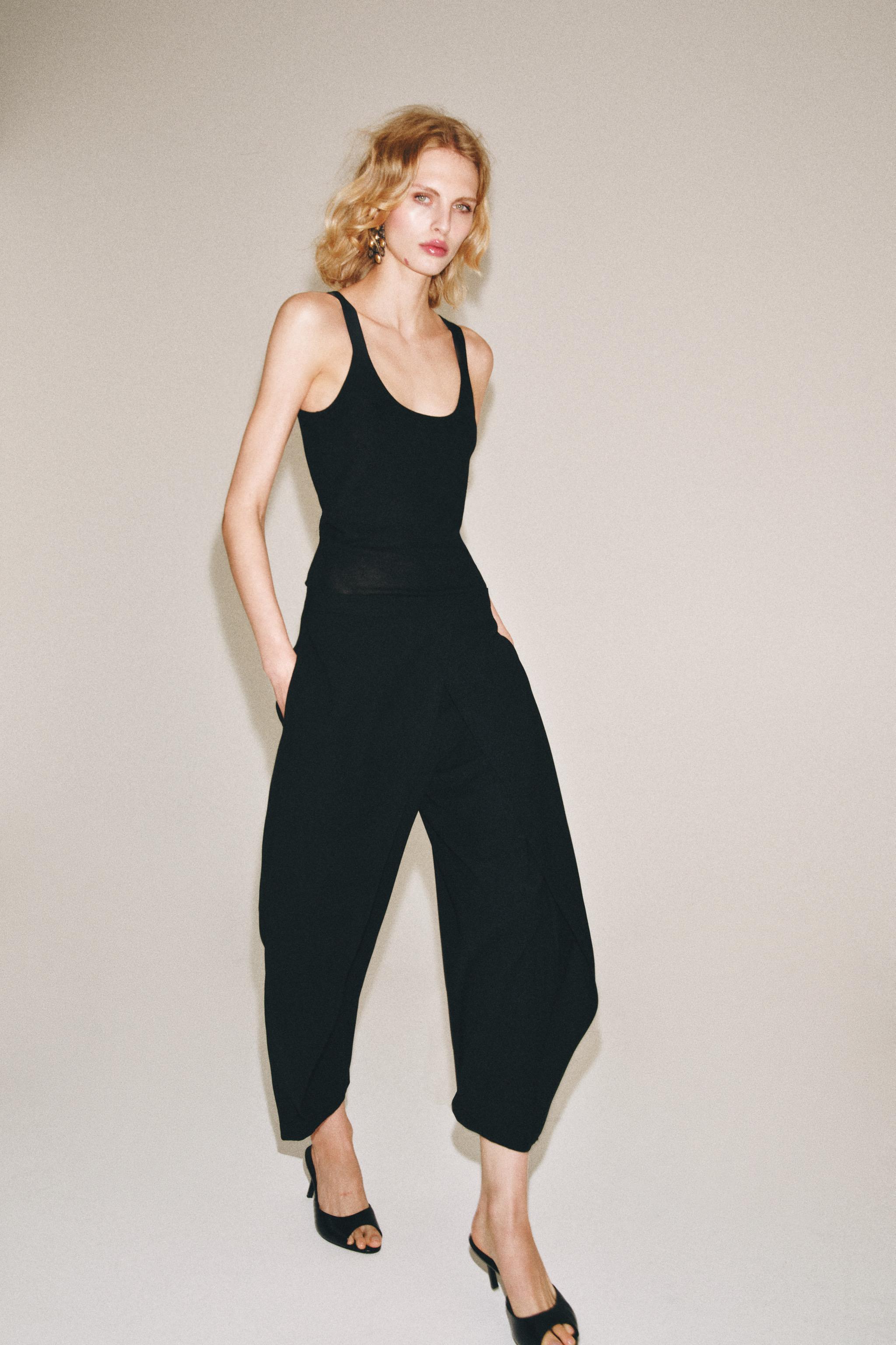 Женские брюки Zara ZW COLLECTION FRONT PLEAT PANTS — фото 6