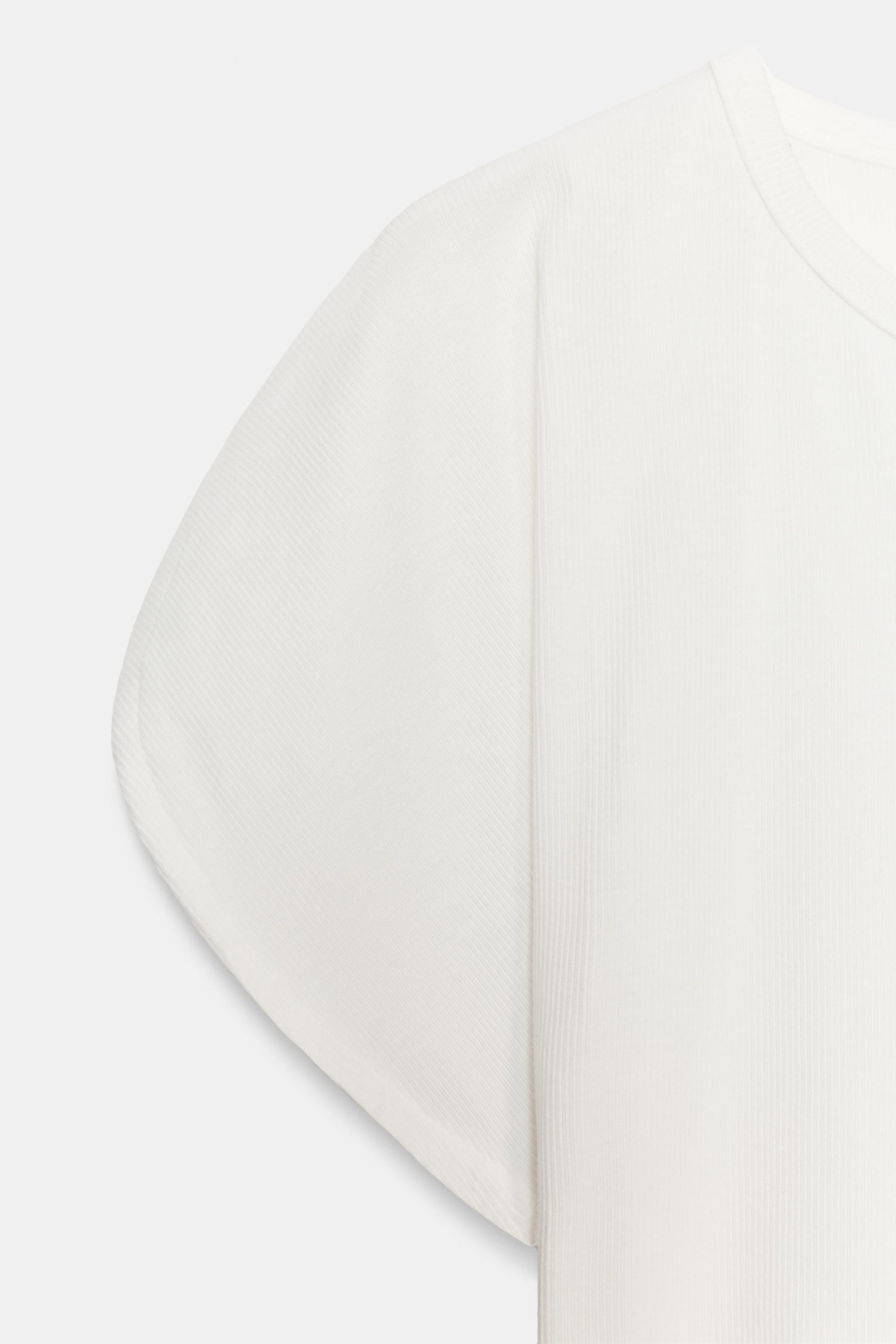 Zara YARASA KOLLU T-SHIRT görsel 6