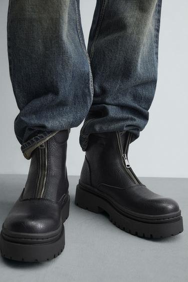 ZIP-UP BOOTS - Black by Zara