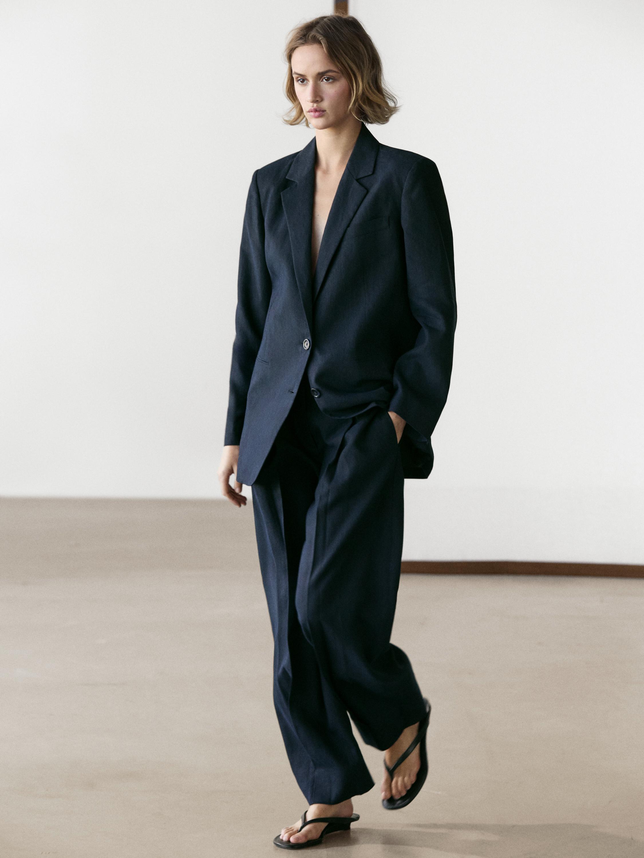 Linen suit trousers