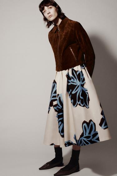 100% LEATHER JACKET - Brown by Zara - Image 0