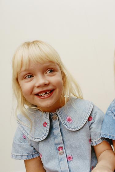 DENIM SOINEKOA LORE BRODATUEKIN - Urdina, Zara-rena