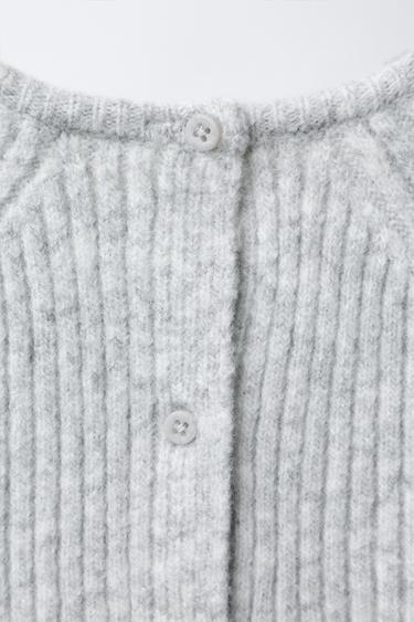 RIBBED KNIT JUMPSUIT - Grey marl by Zara - Image 3