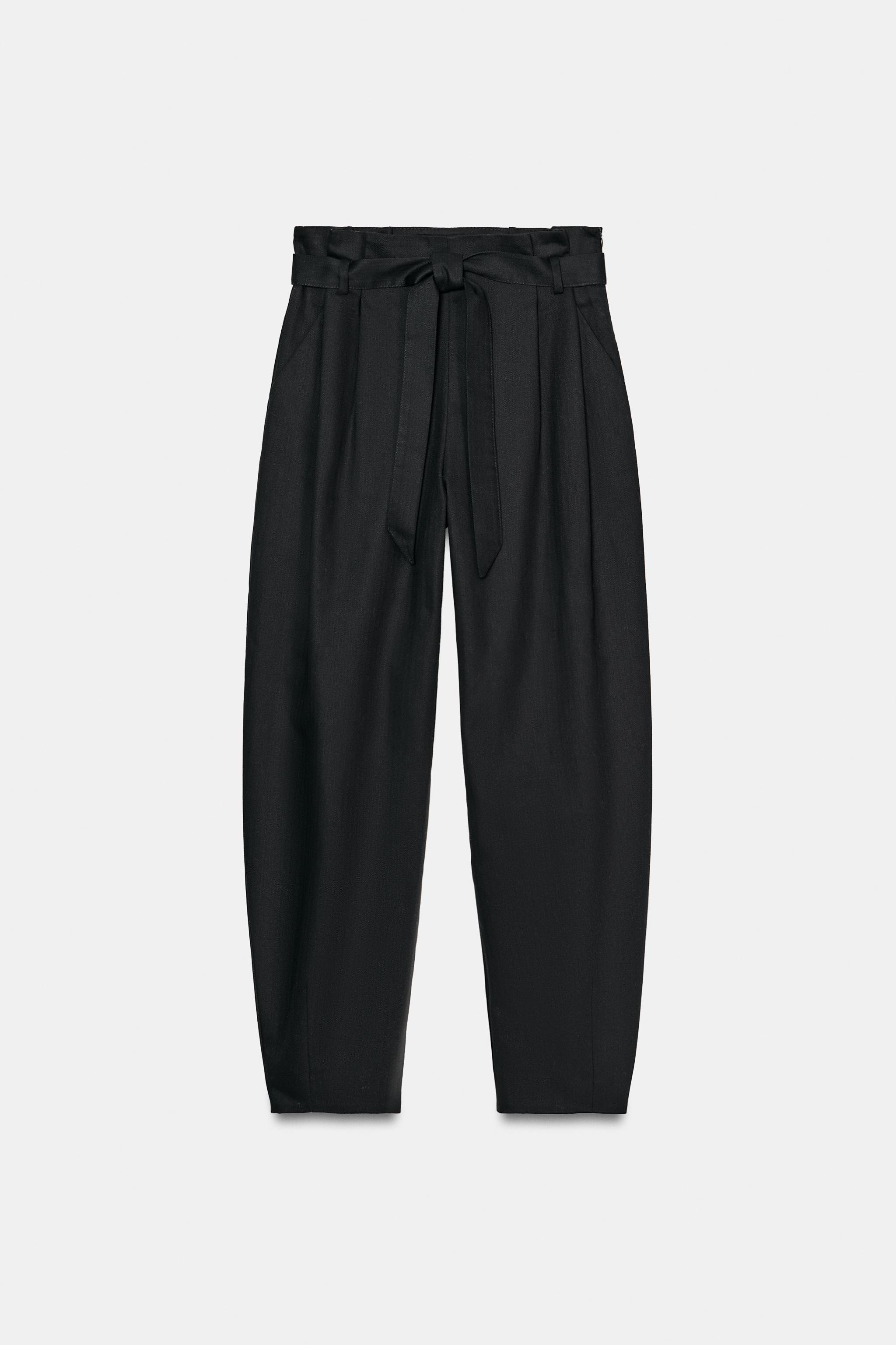 PANTALON PAPERBAG AVEC CEINTURE