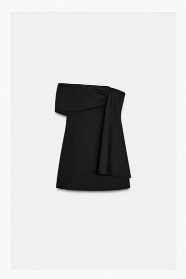 STRAPLESS SHORT DRESS - Black by Zara